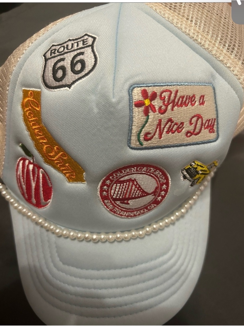 Anthropologie coney Island picnic trucker hat NYC and San Francisco Theme. - Picture 5 of 8